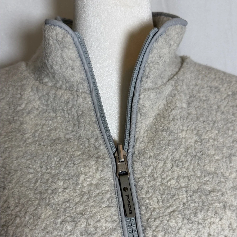 Smartwool Women's Reversible Anchor Line Sherpa Vest Size M Storm Gray EUC - Picture 3 of 15